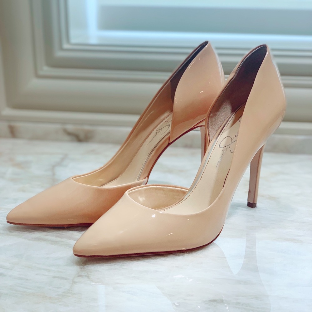 Jessica Simpson Patent Nude Heels